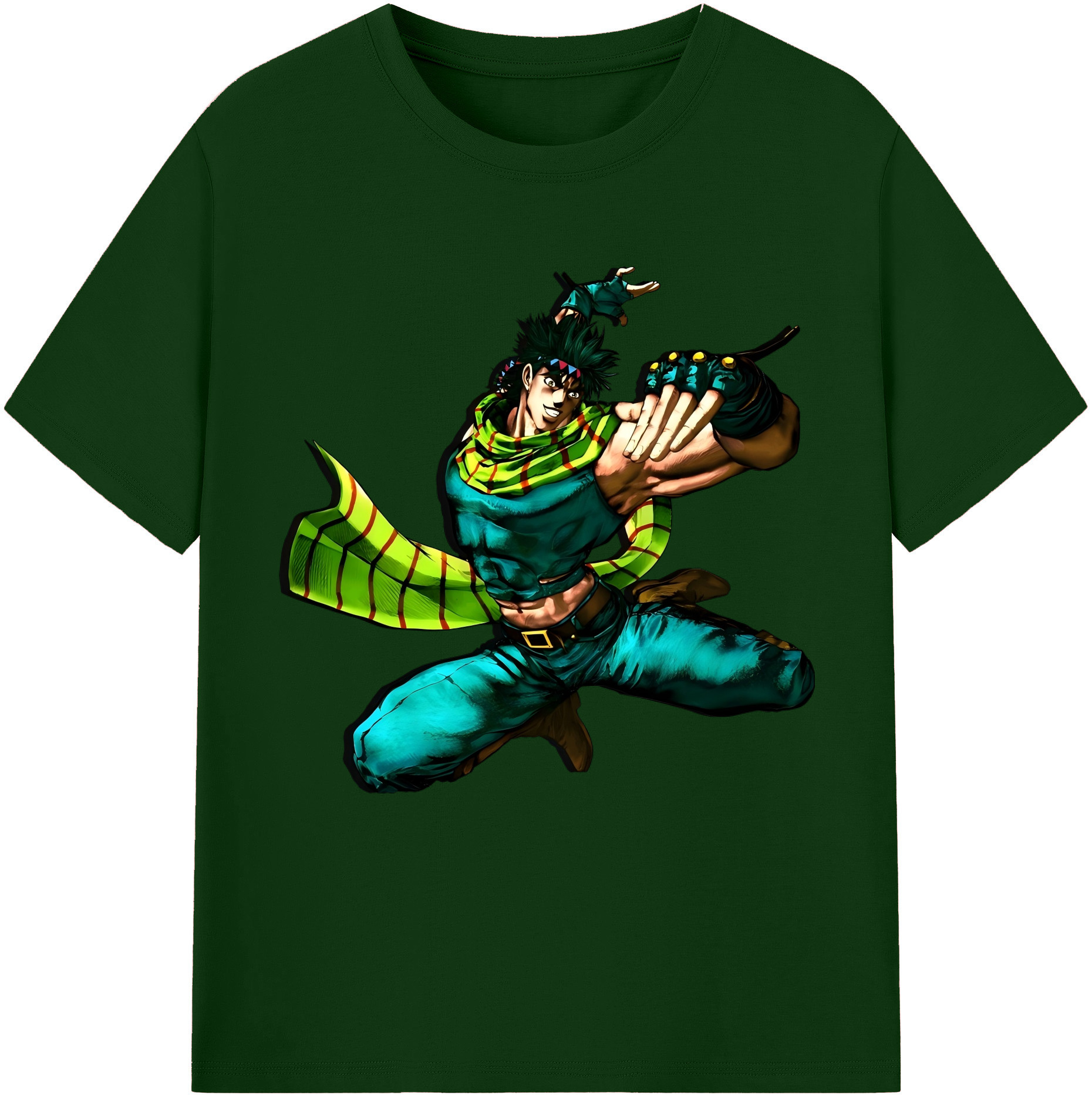 （画像用） ジョジョの奇妙な冒険 ジョセフ?ジョースター JoJo's Bizarre Adventure Joseph Joestar 綿100％半袖Tシャツ（フロントプリント）